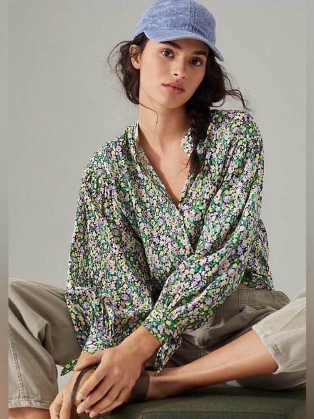 Anthropologie Maeve Ashleigh Puff Tie
Sleeve Shirt Women's XS